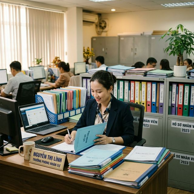 Phòng nhân sự xử lý hồ sơ