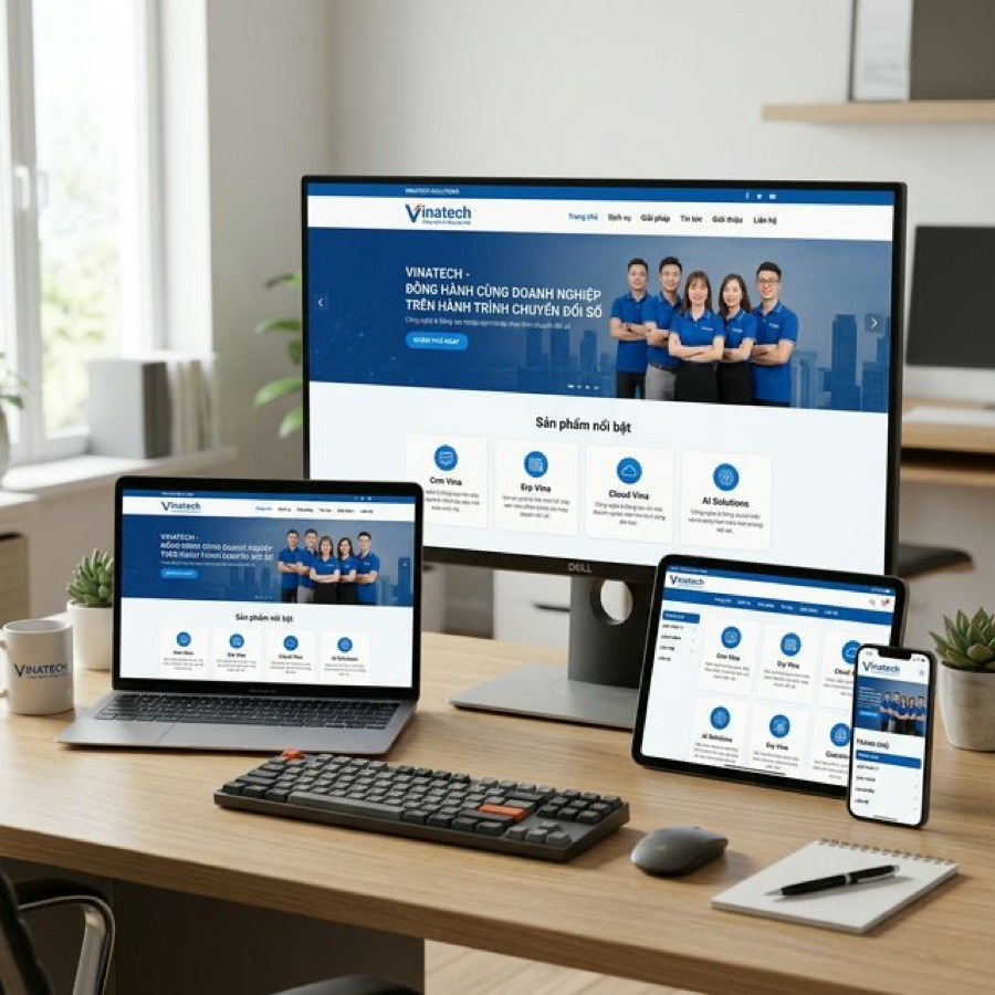 Website doanh nghiệp hiển thị trên nhiều thiết bị