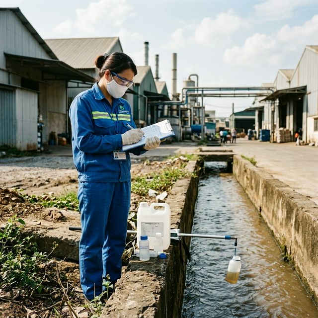 Thu thập dữ liệu môi trường tại khu sản xuất